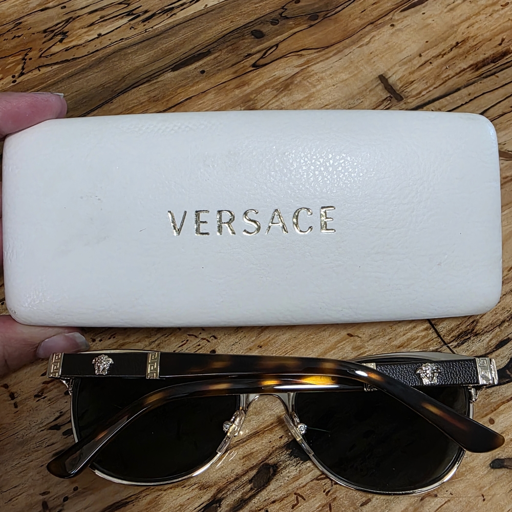 Versace Tortoiseshell Glasses (Frame) with White Case.